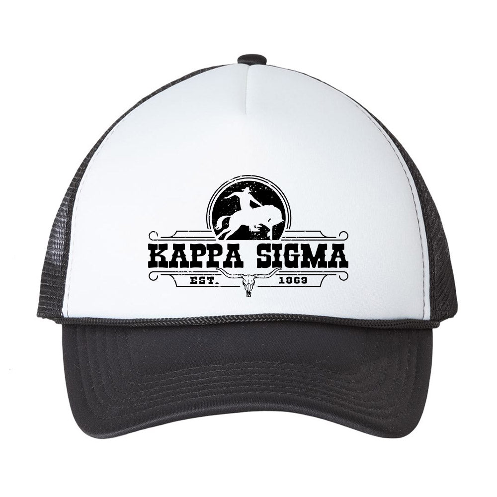 – Trucker Sigma Hat Rodeo Greek Kappa Rancher Polyester House Cap