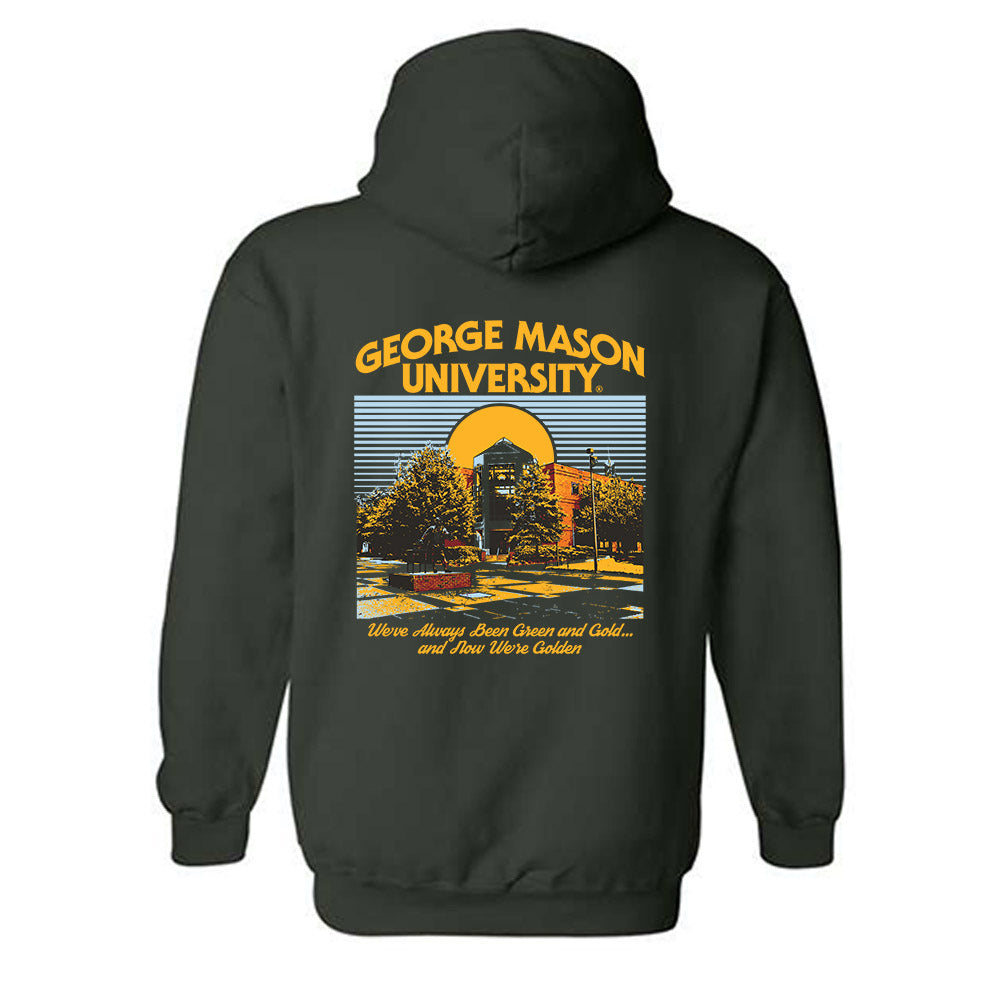 George Mason University 50th Year Anniversary Johnson Center Forest Green Hoodie